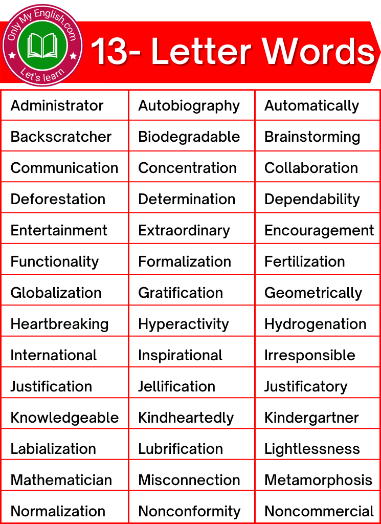 13 letter words