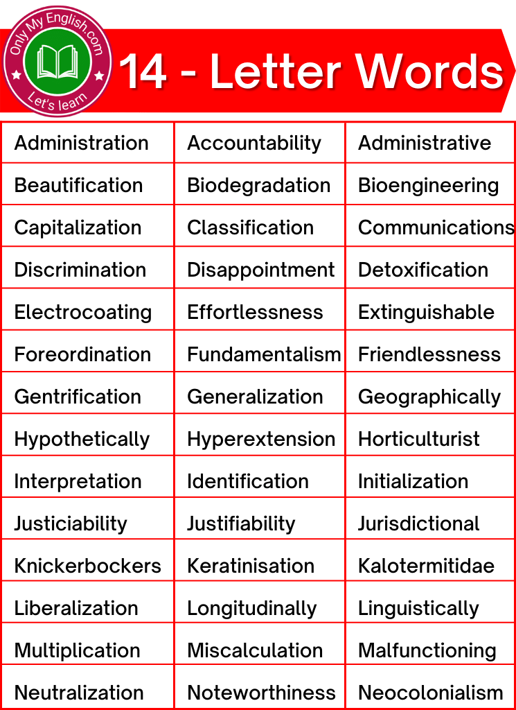 14 letter words