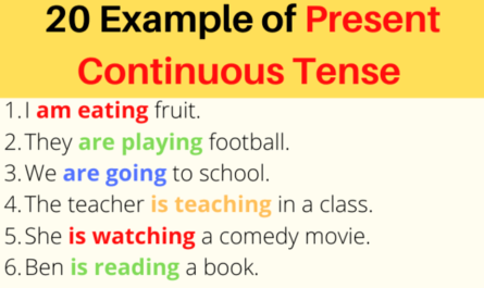 present continuous tense examples