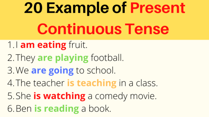 Present Progressive Tense Sentences In Spanish