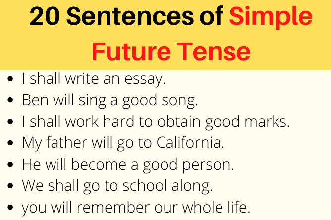 essay using future tense