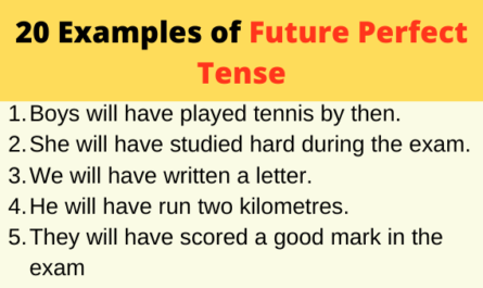Examples of Future Perfect Tense