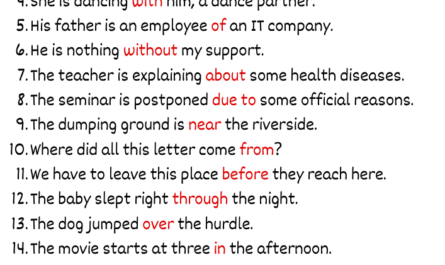 preposition examples in sentences