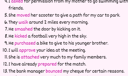 examples of regular verb