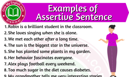 assertive sentence example