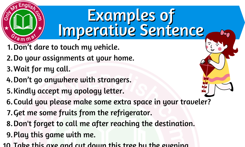 write 3 instructions using imperatives