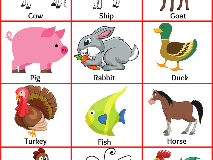 Domestic Animals Name | Farm Animals Name
