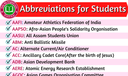 abbreviations for students