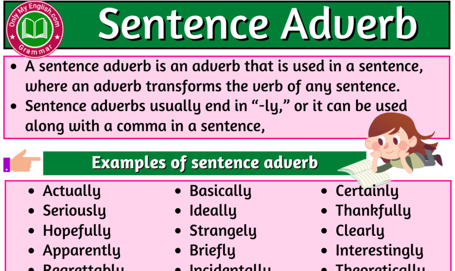 Sentence Adverb: Definition, Example, & List