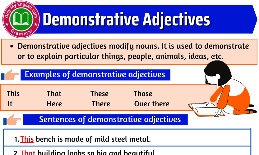 Demonstrative Adjectives Definition Examples List