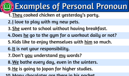 examples of personal pronoun