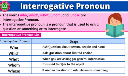 interrogative pronoun definition