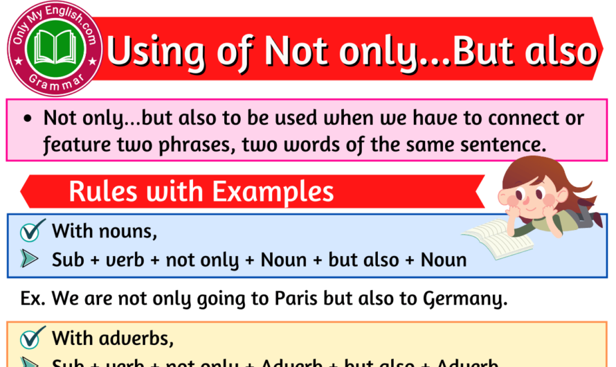 Using of Not only…But also Rules and Examples