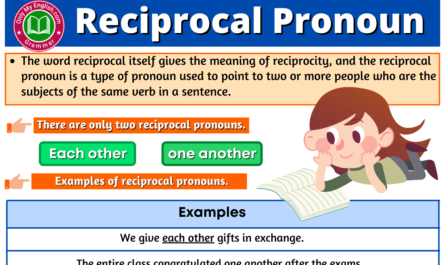 reciprocal pronoun