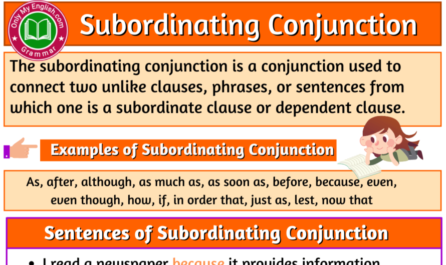 Subordinating Conjunction: Examples, Sentences, & List