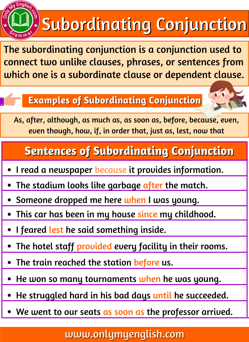 subordinating conjunction