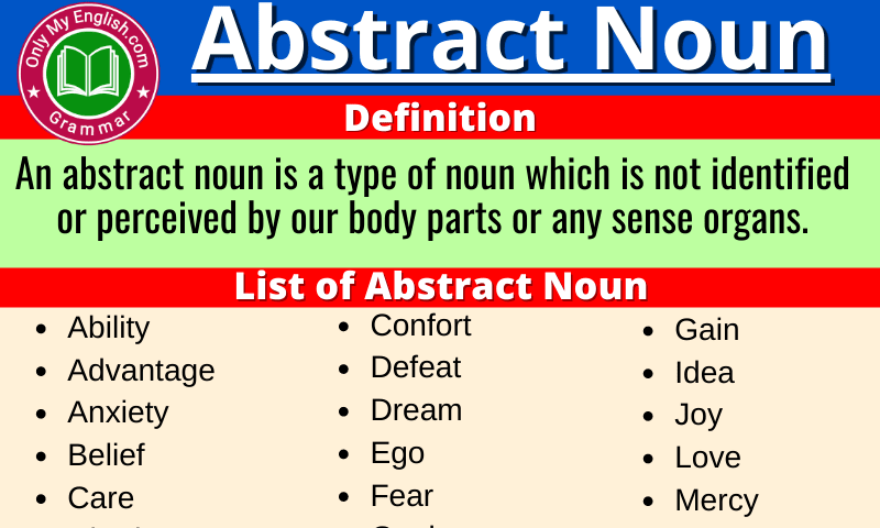 What Is The Concept Of Abstract Noun