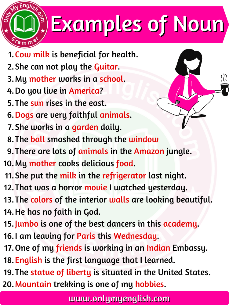 noun examples sentences