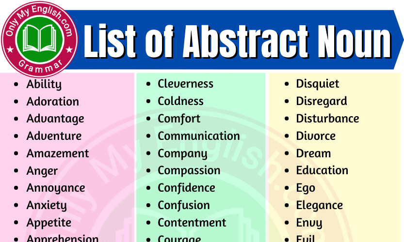 List Of Abstract Nouns Pdf Download