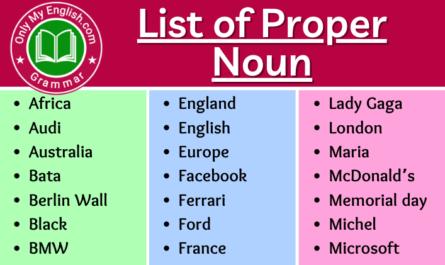 proper noun list