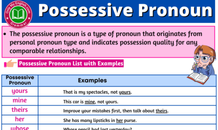 possessive pronoun