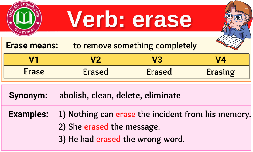 Example Of Erase In English