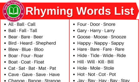 Rhyming Words