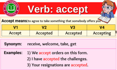 accept verb forms v1 v2 v3 past tense and past participle-min