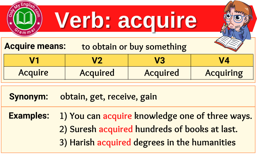 Acquire Verb 3rd Form