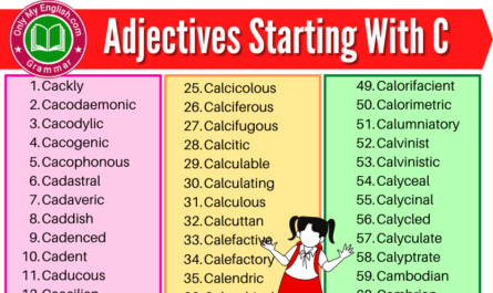 adjectives start with c