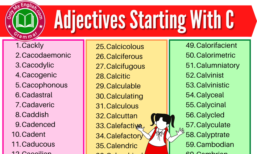 Adjectives That Start With C Onlymyenglish