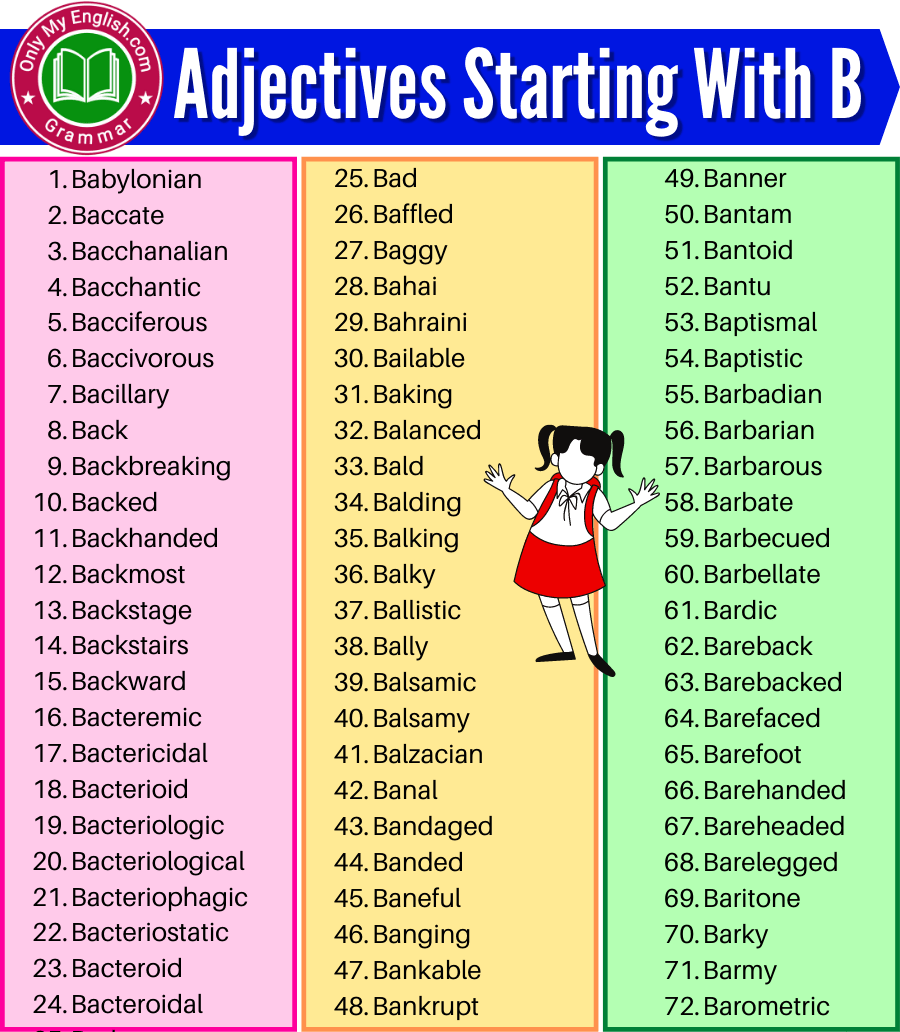 Adjectives That Start With B » Onlymyenglish.com