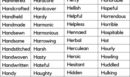 adjectives that start with h