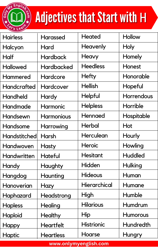 adjectives that start with h