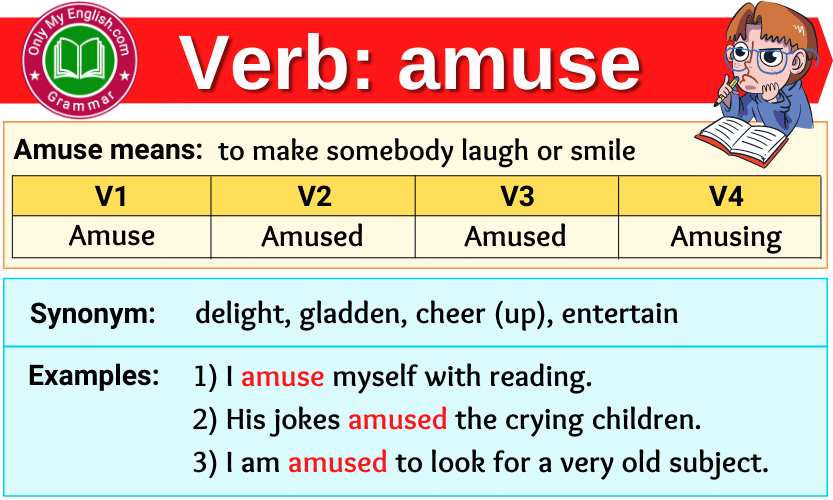 Amuse Verb Forms Past Tense Past Participle V1V2V3