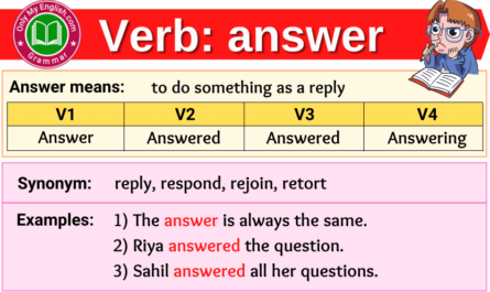 answer verb forms v1 v2 v3 past tense and past participle-min