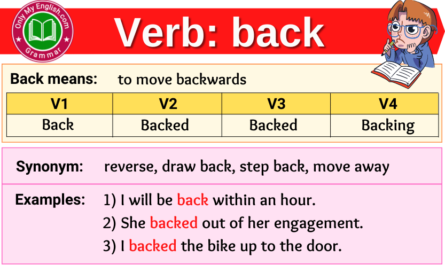 back verb forms v1 v2 v3 past tense and past participle-min