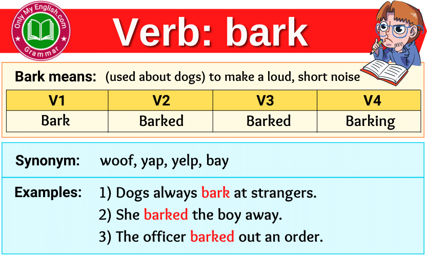 bark-verb-forms-past-tense-past-participle-v1v2v3-onlymyenglish