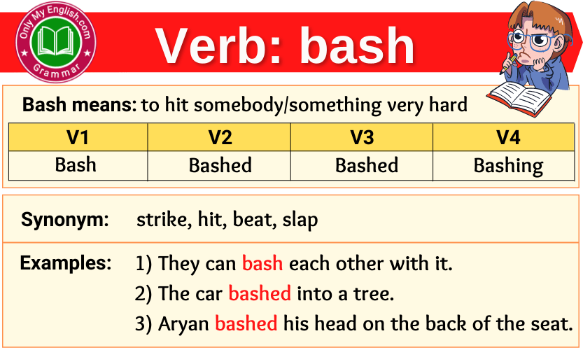 bash verb forms v1 v2 v3 past tense and past participle-min