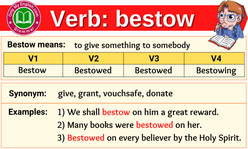 Example Sentences For The Word Bestow