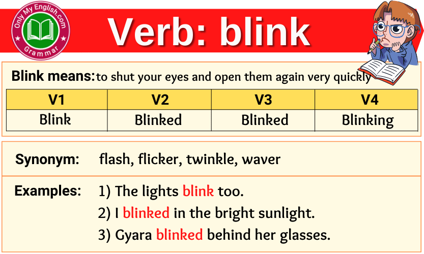 Blink Verb Forms – Past Tense, Past Participle & V1V2V3