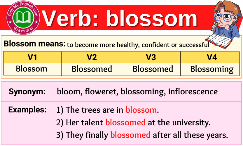 Blossom Verb Forms – Past Tense, Past Participle & V1V2V3