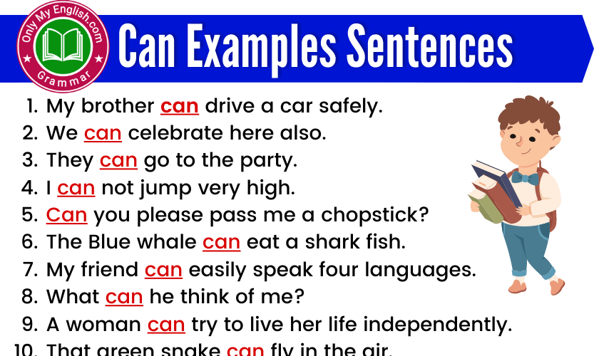 When Do We Use Can In A Sentence