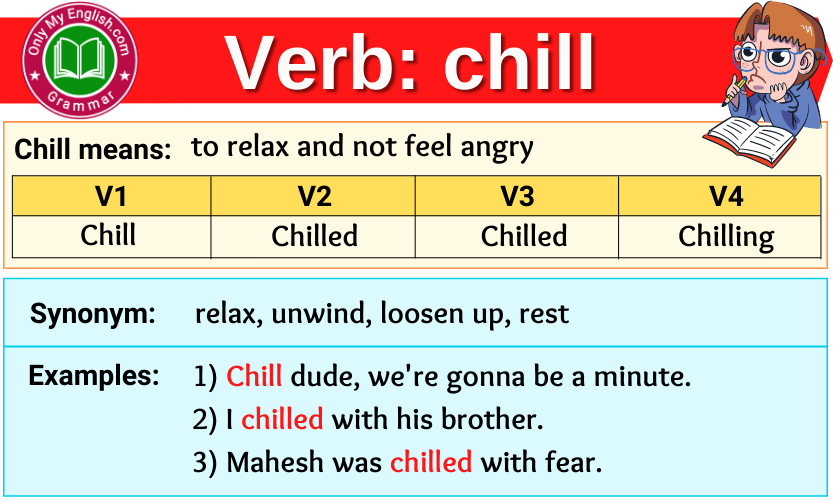 chill-verb-forms-past-tense-past-participle-v1v2v3-onlymyenglish