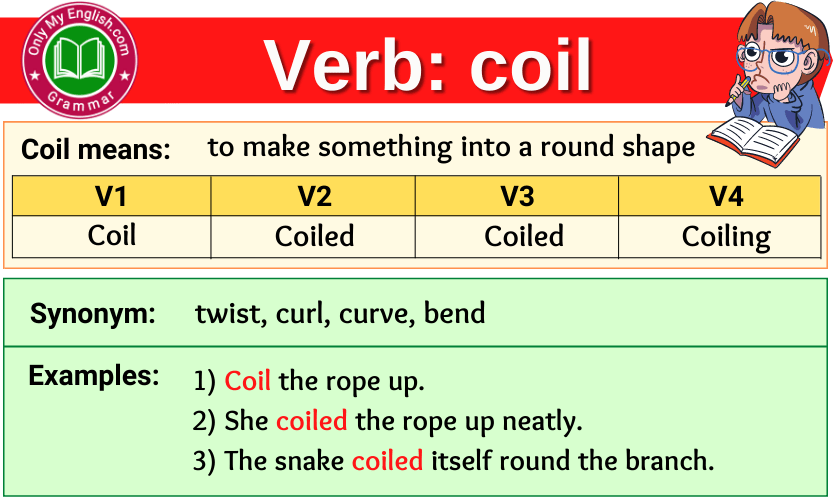 coil verb forms v1 v2 v3 past tense and past participle-min