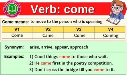 come verb forms v1 v2 v3 past tense and past participle