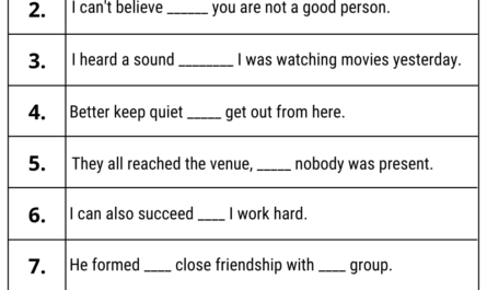 conjunction whorksheet