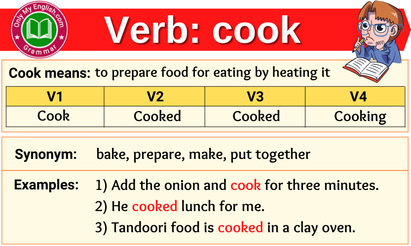 cook-verb-forms-past-tense-past-participle-v1v2v3-onlymyenglish