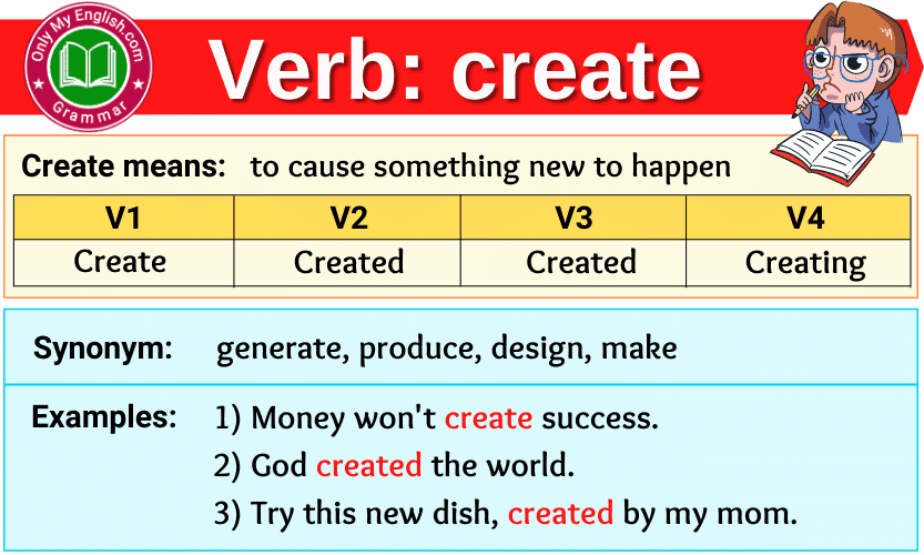 Create Verb Forms Past Tense Past Participle V1V2V3 