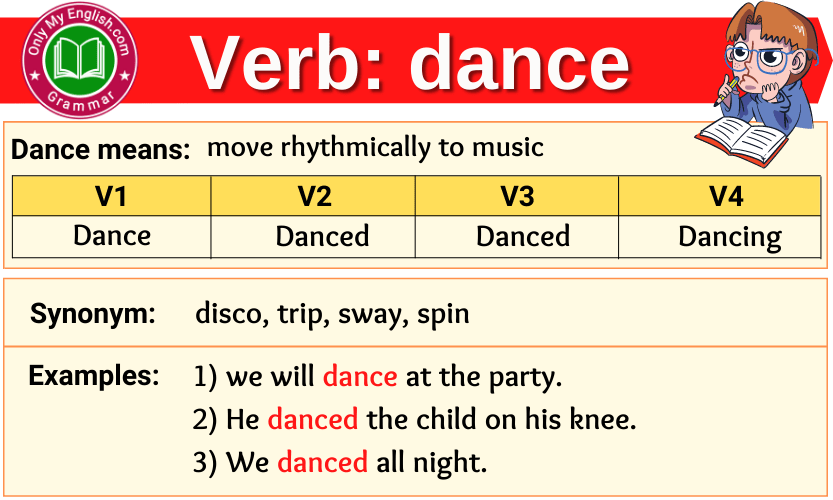 dance-verb-forms-past-tense-past-participle-v1v2v3